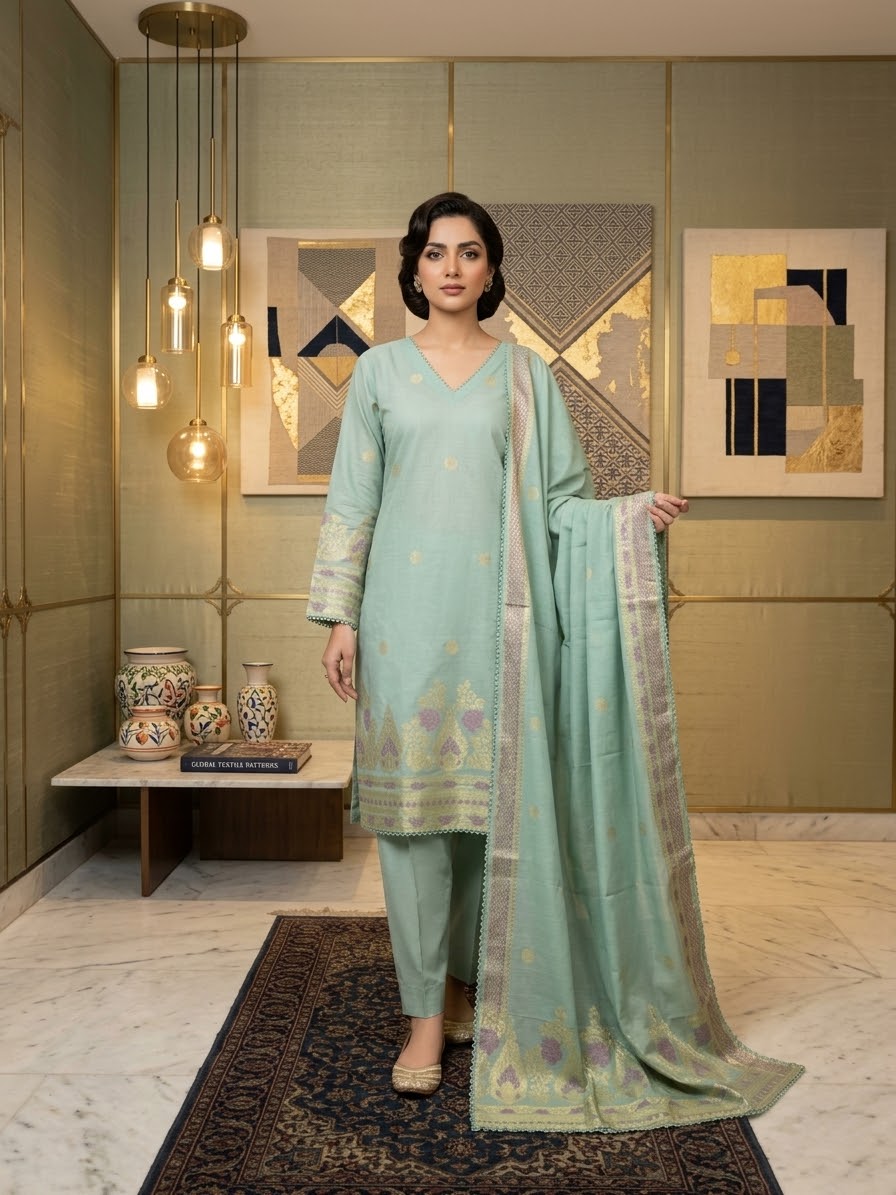Lawn Jacquard 3-Piece