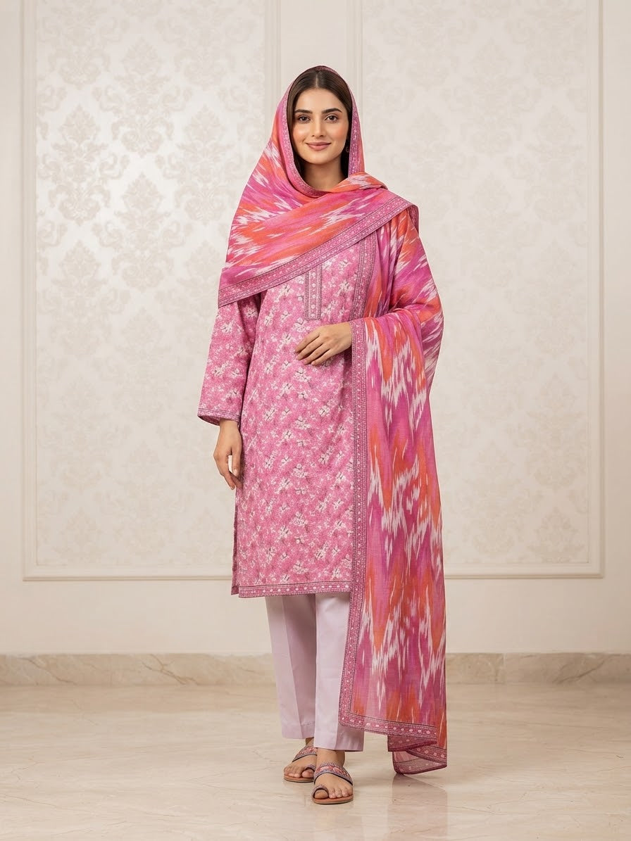 Khaddar 3PC Stitched