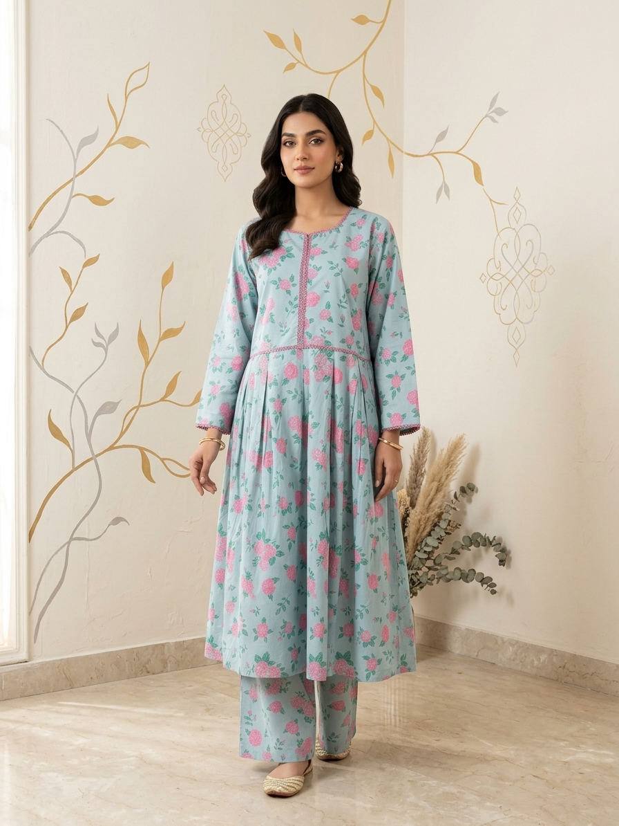 Lawn Stitched Frock