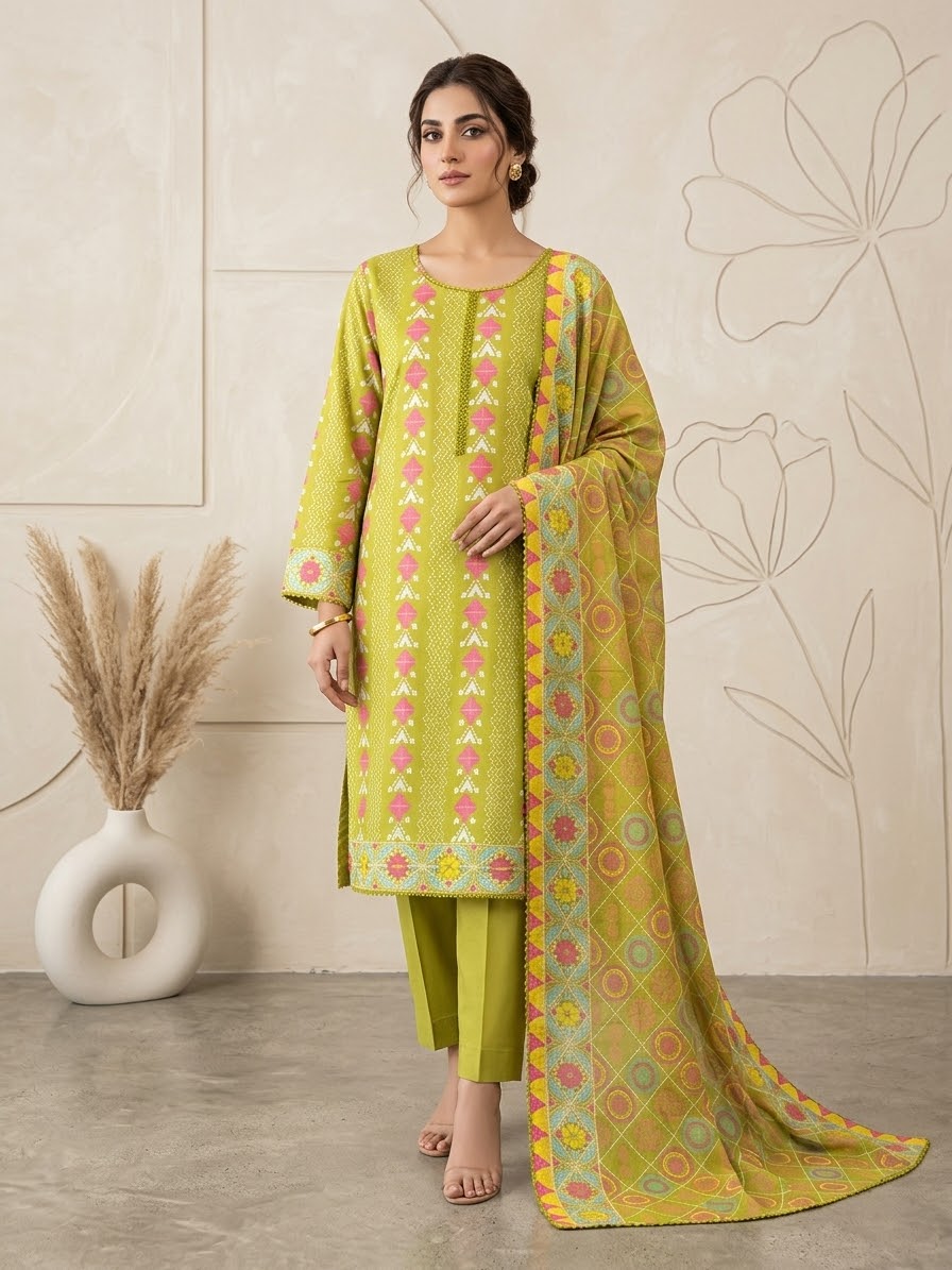 Linen 3-Piece Printed