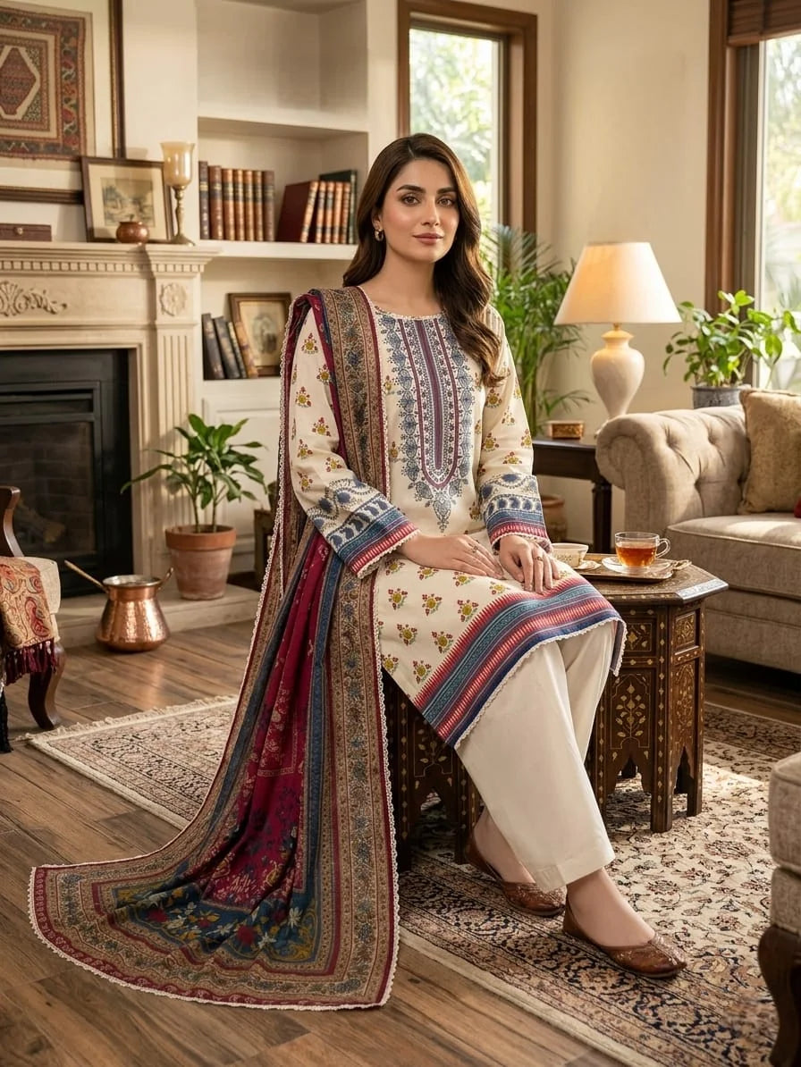Lawn Printed Stitched