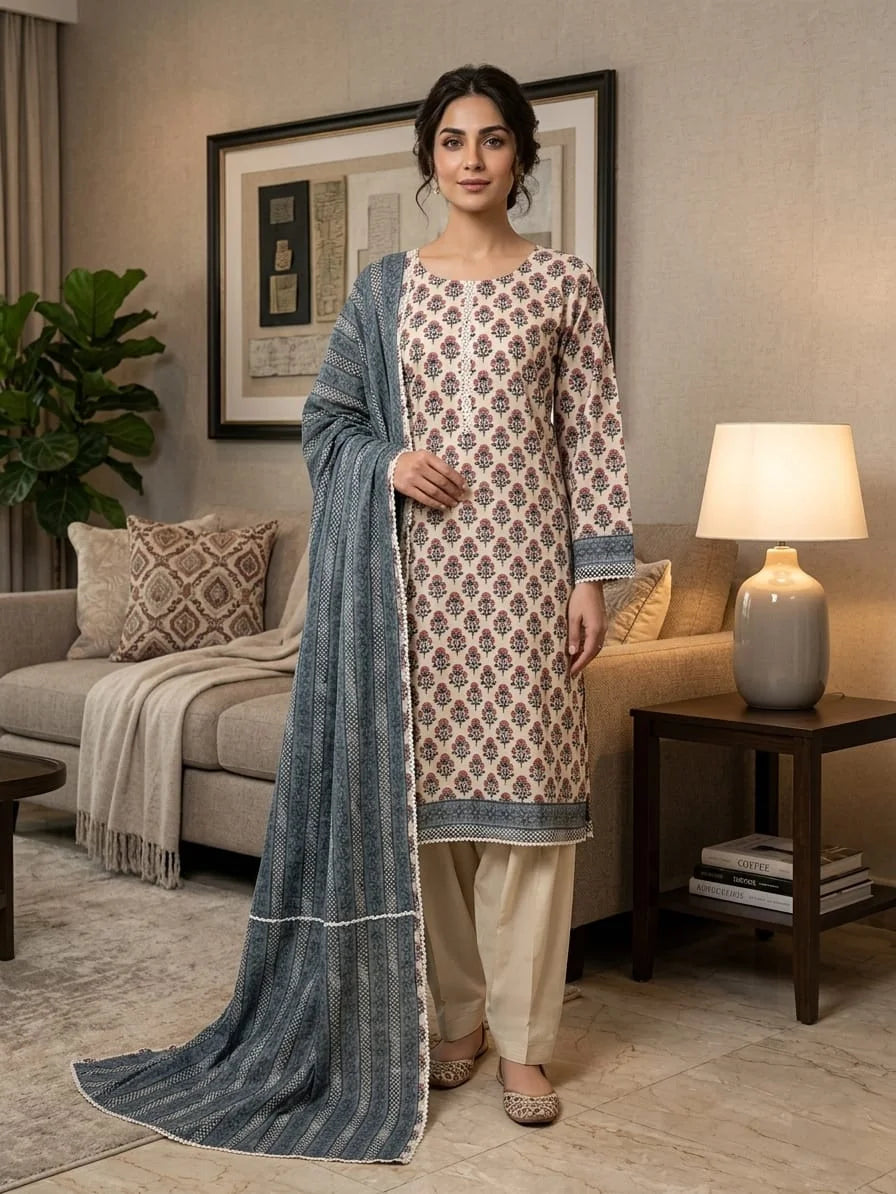 Lawn Printed Stitched