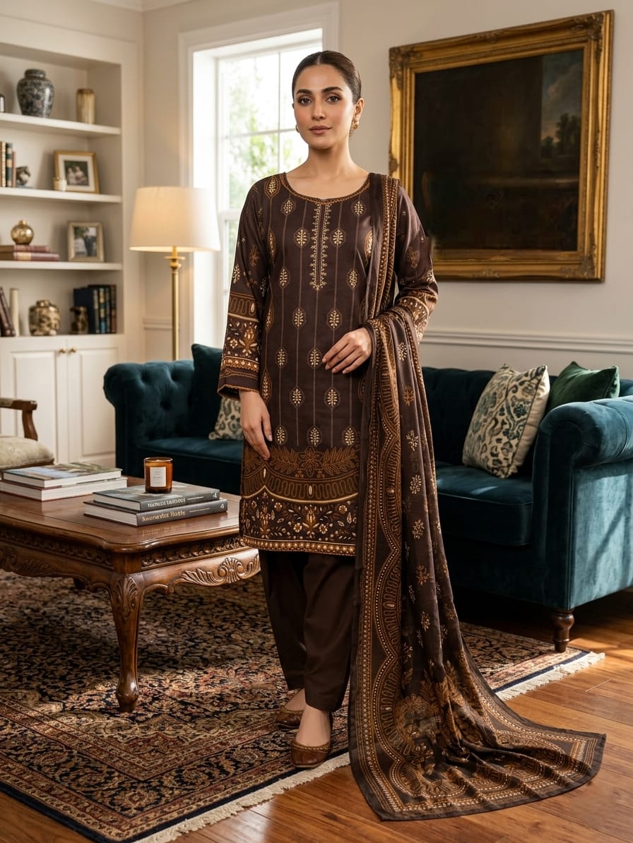 Lawn Chiffon Dupatta Stitched