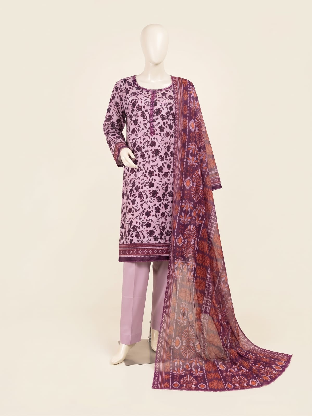 Lawn Printed Stitched