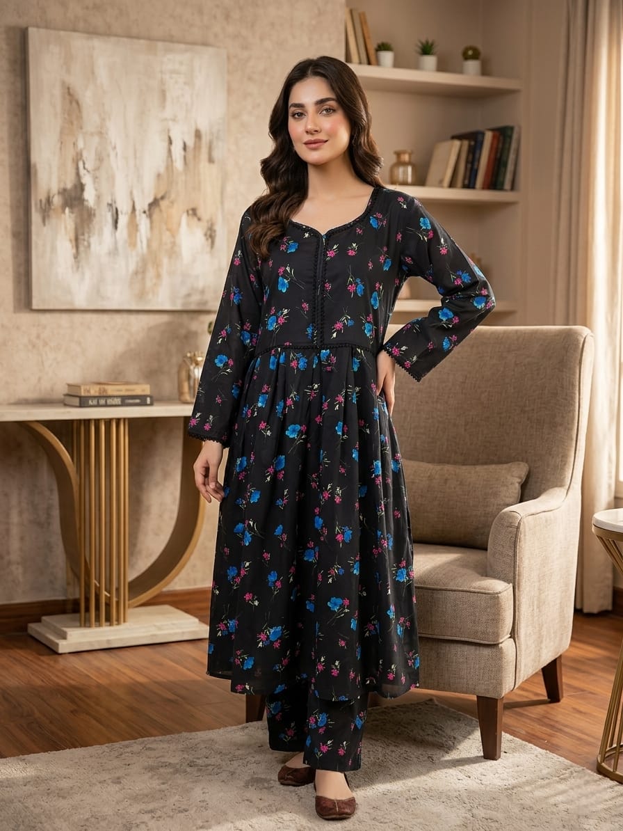 Lawn Stitched Frock