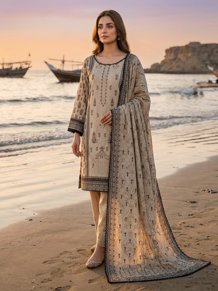 Lawn Embroidered