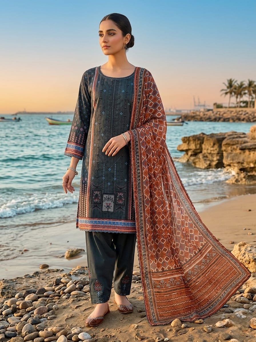 Lawn Embroidered