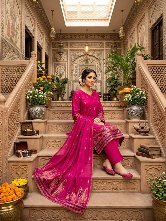 Lawn Jacquard 3-Piece