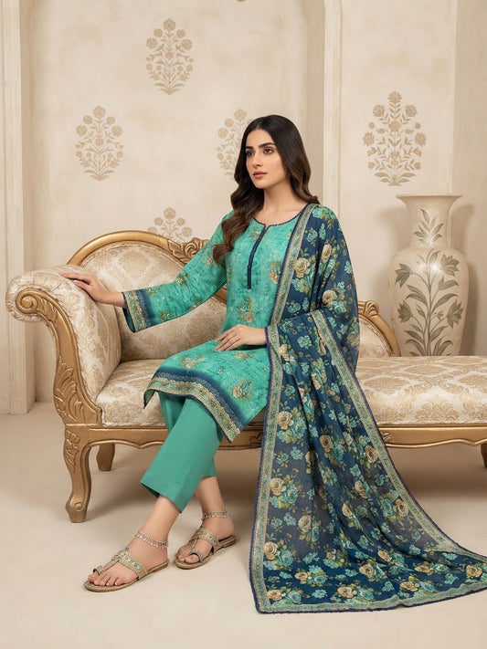 Khaddar 3PC Stitched