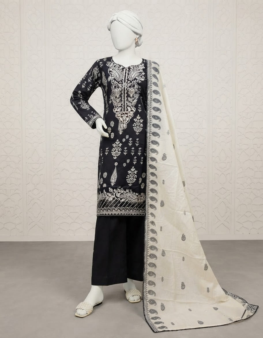 Lawn Chikankari Stitched