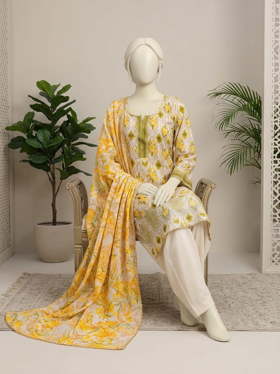 Linen Chikankari 3PC