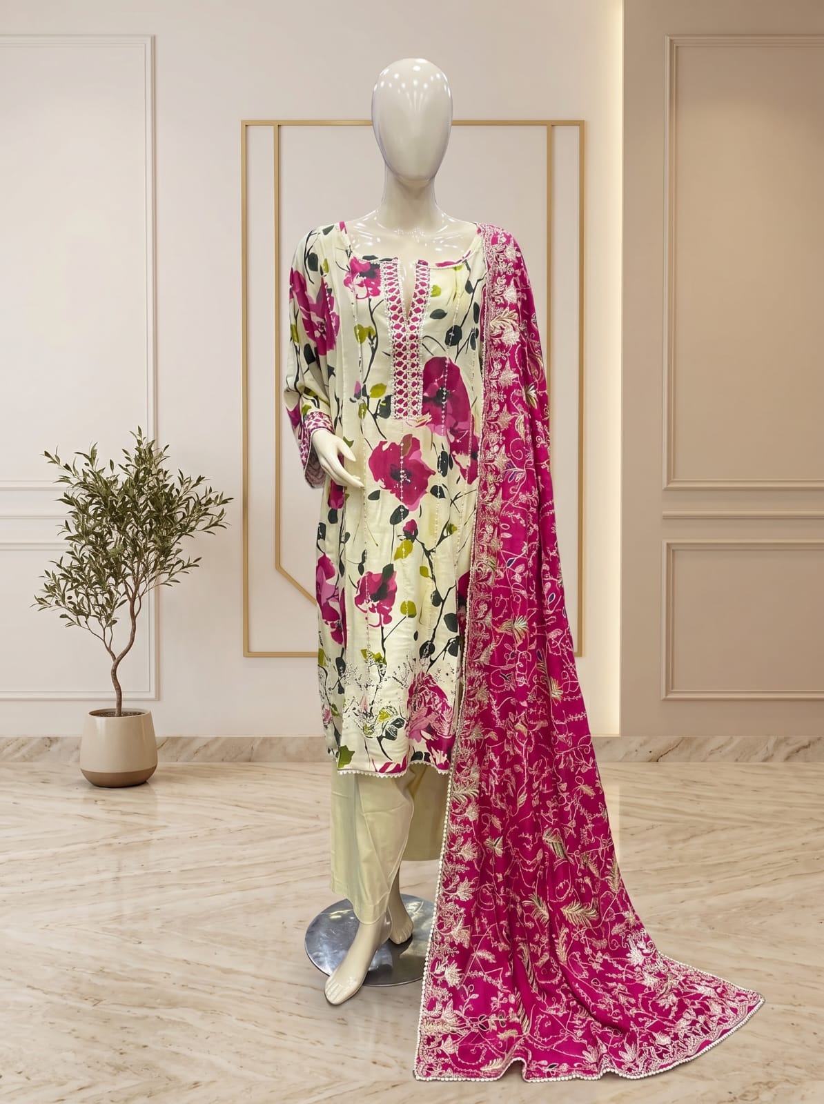 Linen Chikankari 3PC