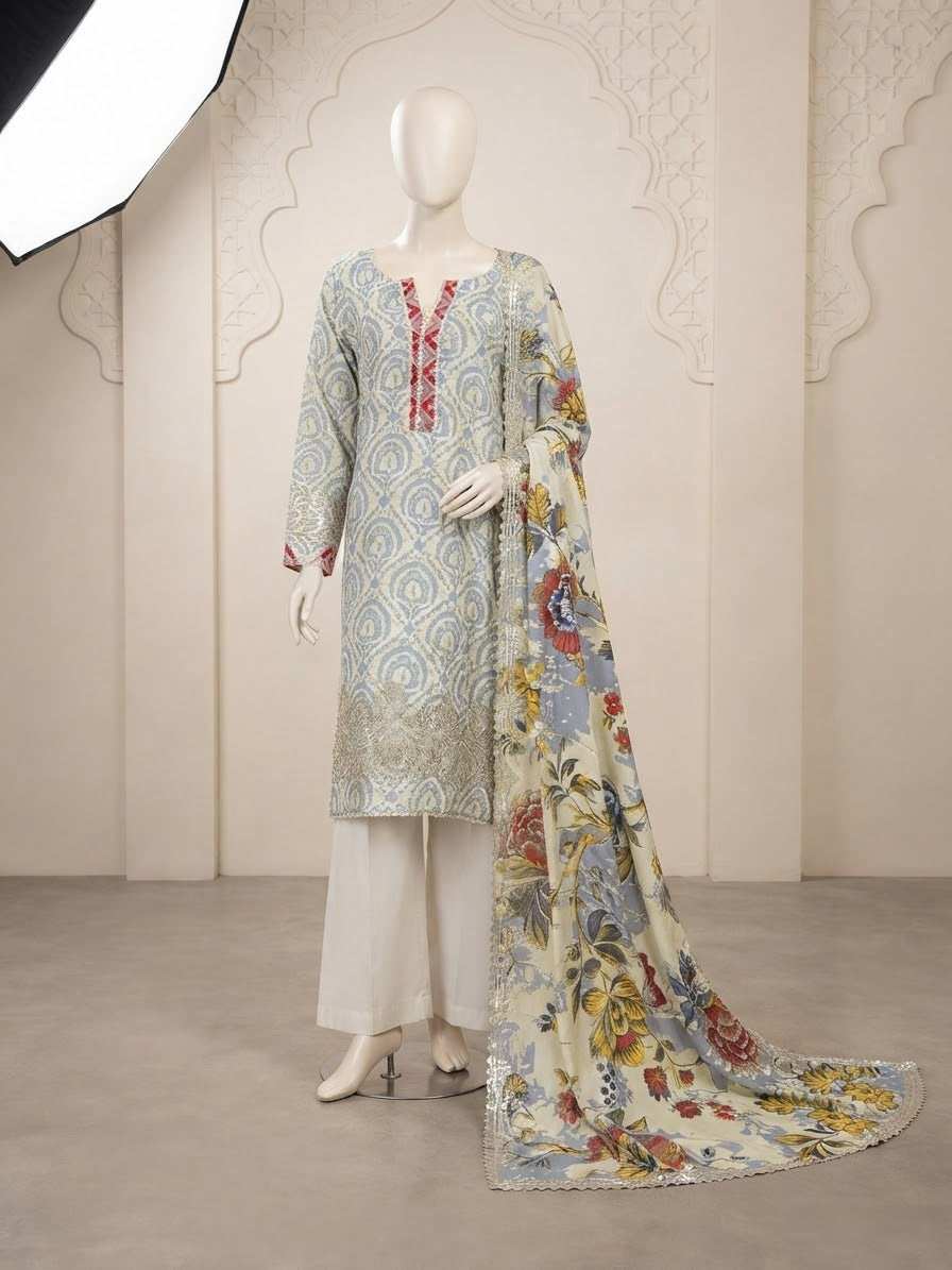 Linen Chikankari 3PC