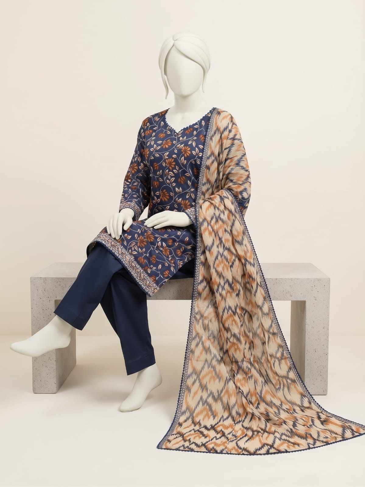Lawn Printed Stitched