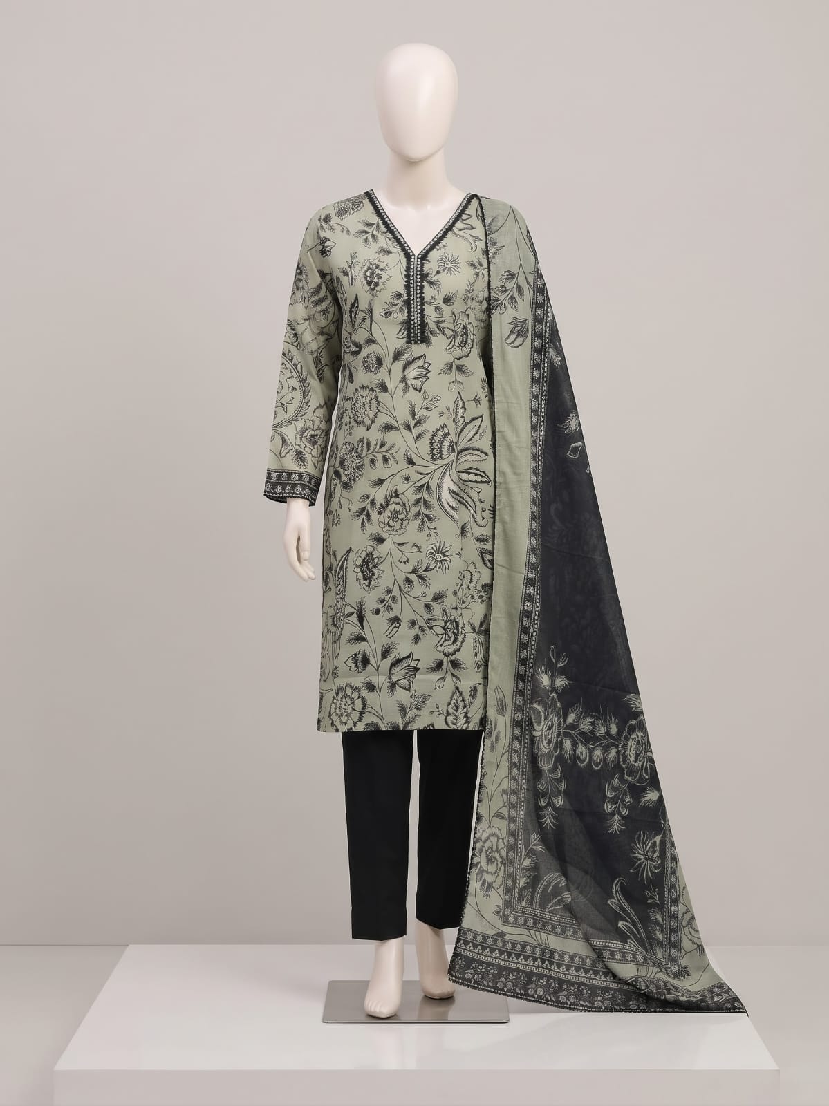 Lawn Printed Stitched