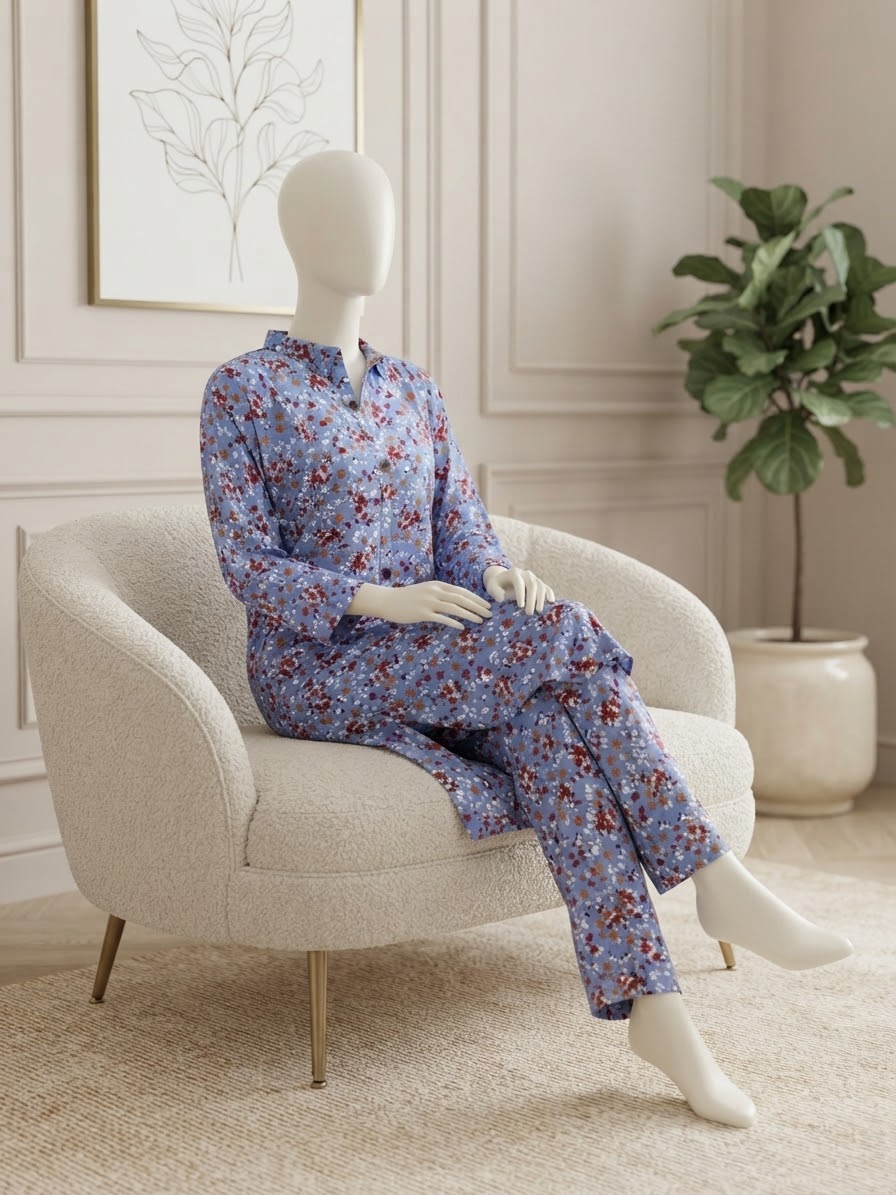 Linen Printed 2PC Length 48