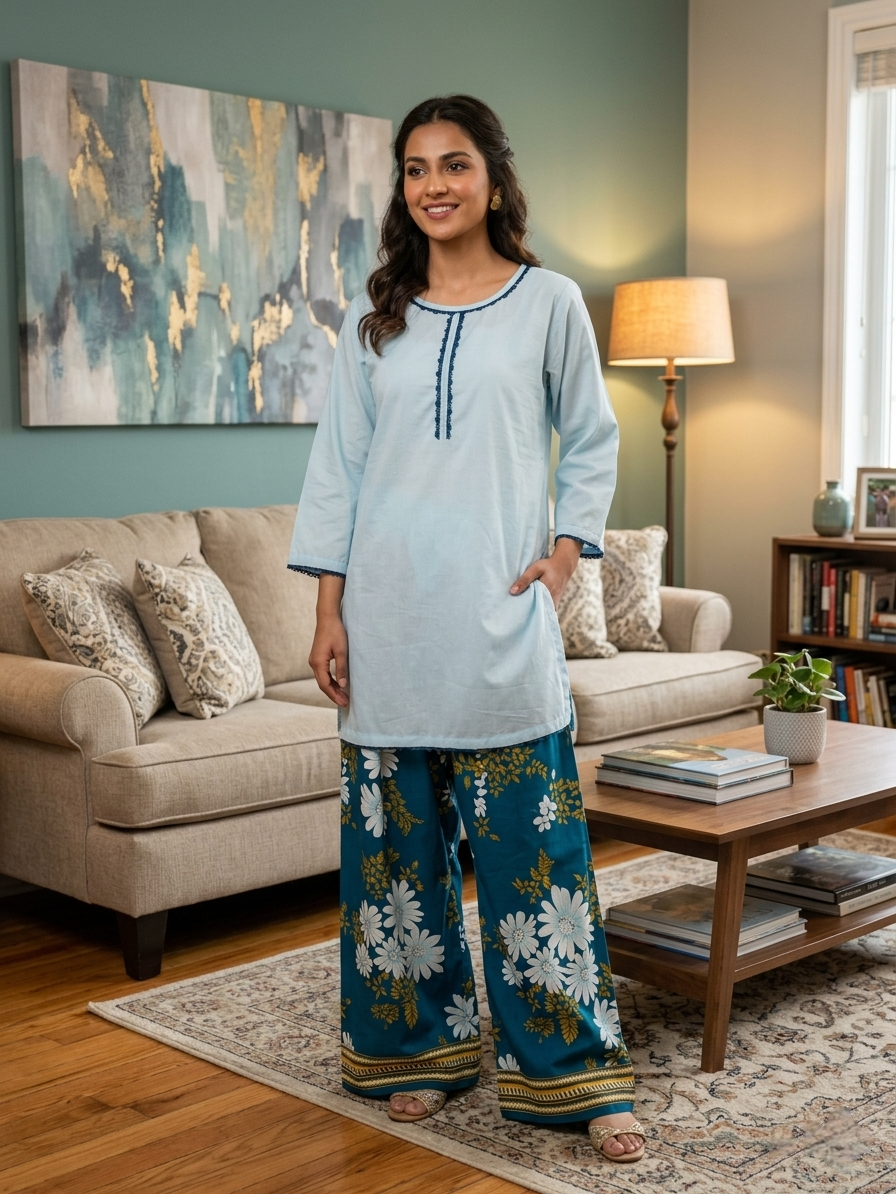 Lawn Farshi Shalwar