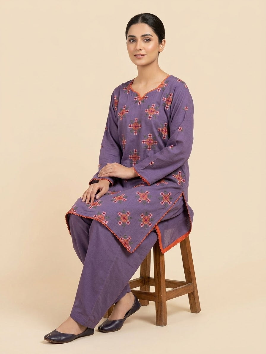 Lawn Embroidered 2PC
