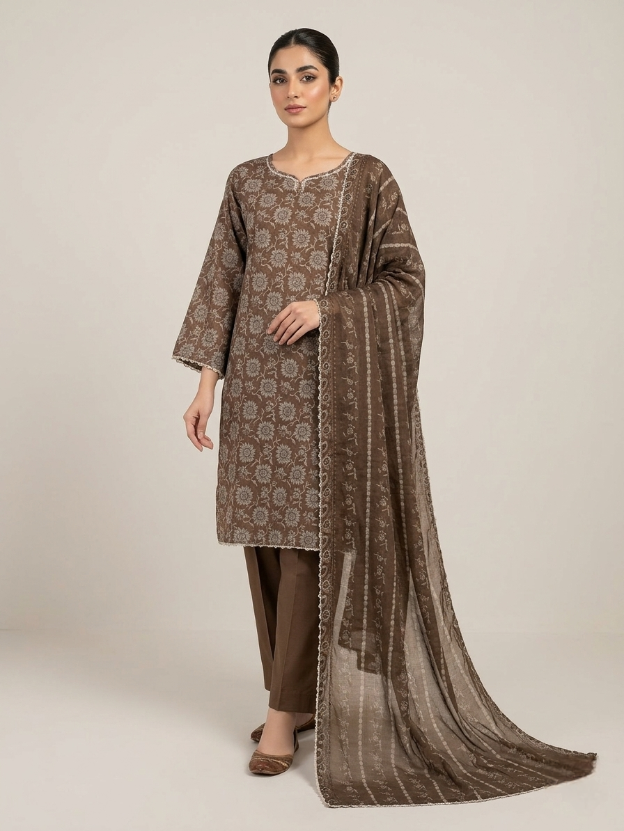 Lawn Printed Stitched