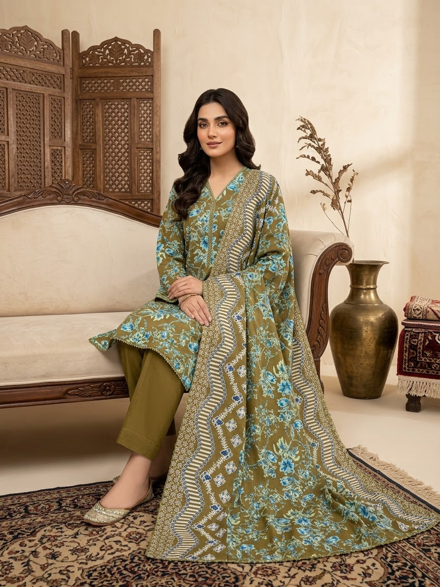 Linen 3-Piece Printed