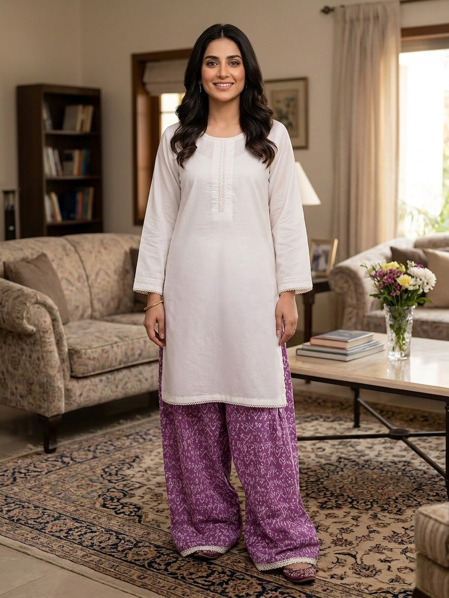 Lawn Farshi Shalwar