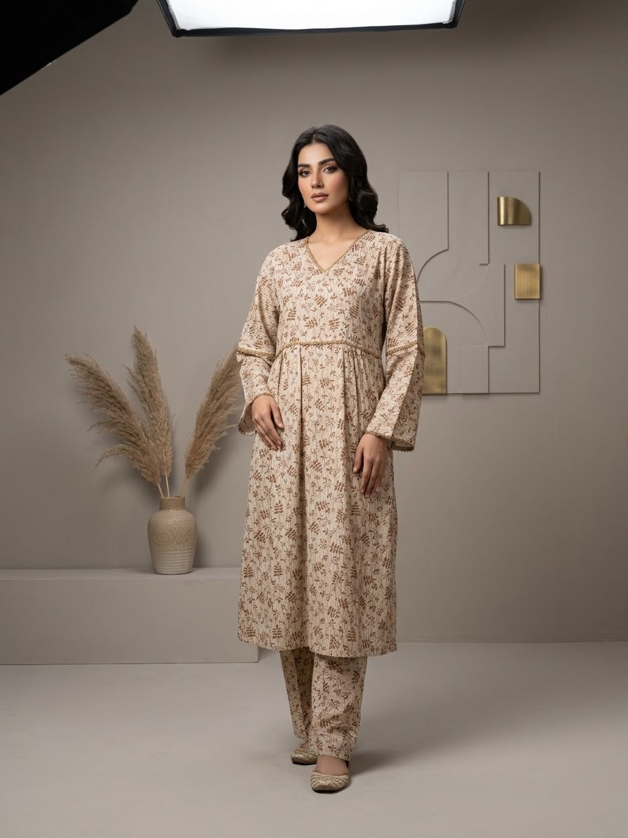 Linen Stitched Frock