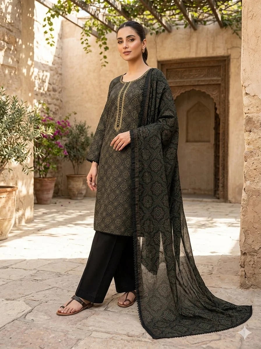 Lawn Printed Stitched