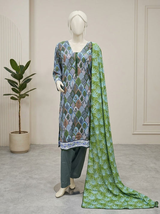 Linen 3-Piece Printed