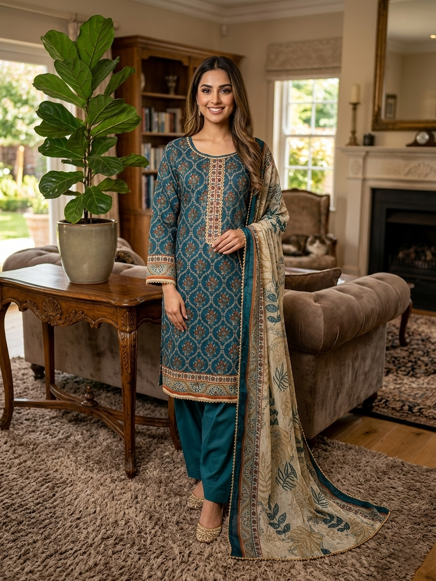 Lawn Printed Stitched