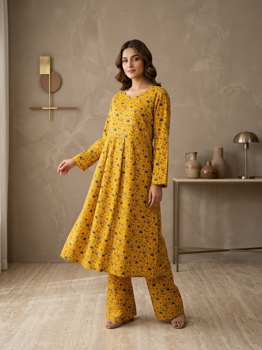 Linen Stitched Frock
