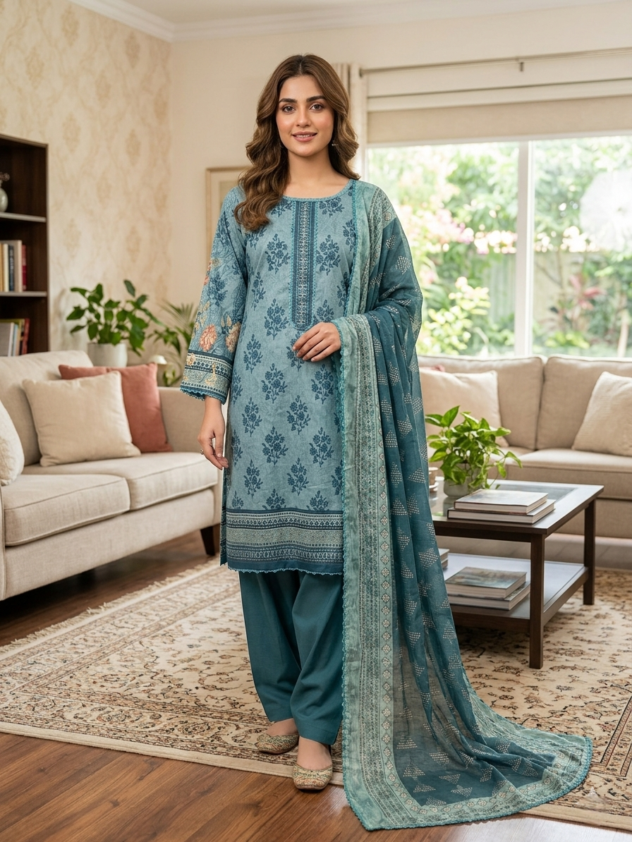 Lawn Printed Stitched