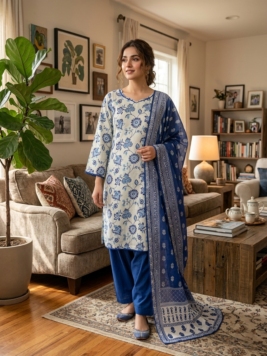 Lawn Printed Stitched