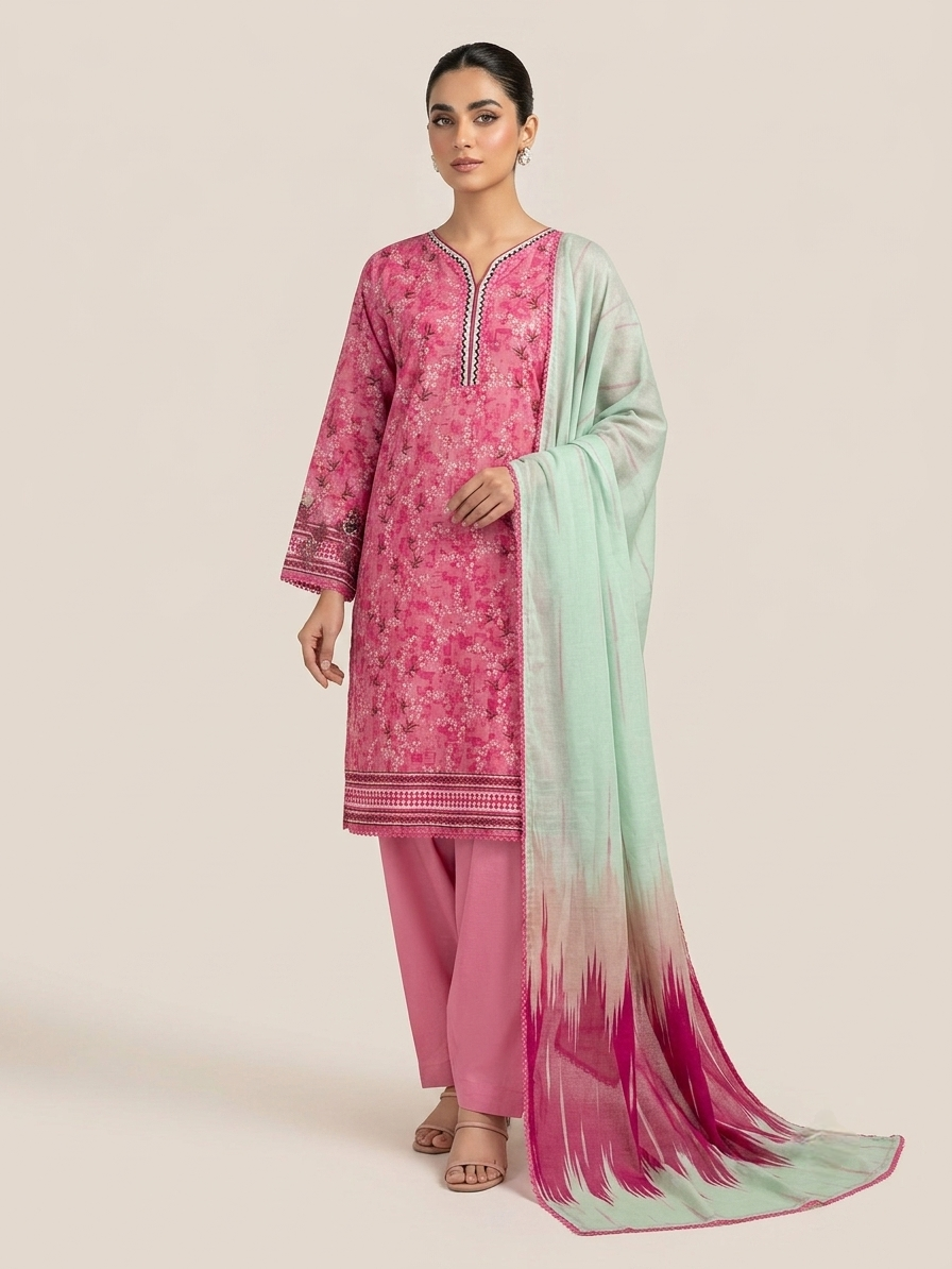 Lawn Printed Stitched