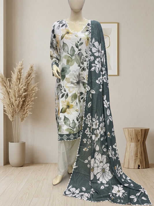 Linen 3-Piece Printed