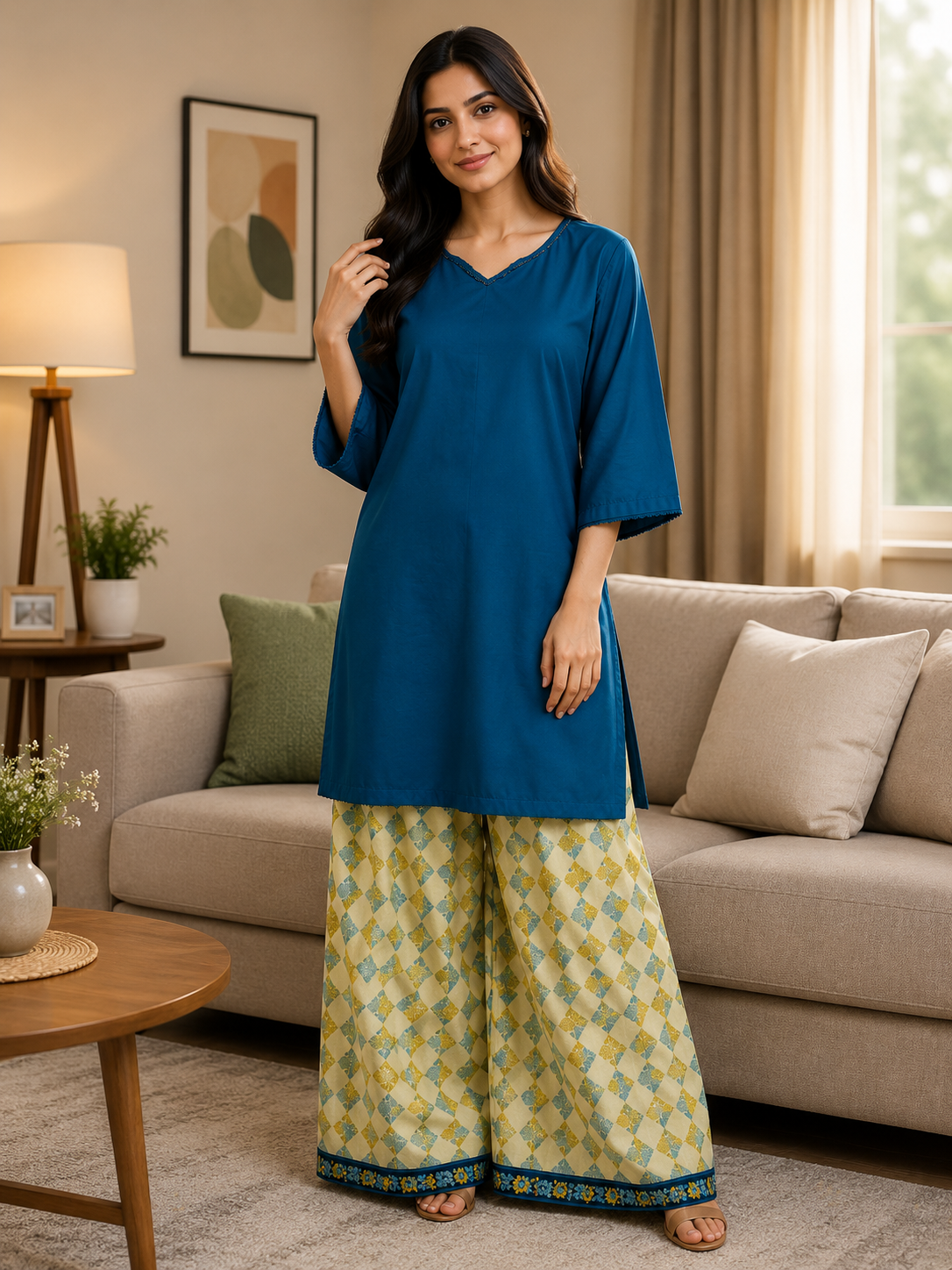 Lawn Farshi Shalwar