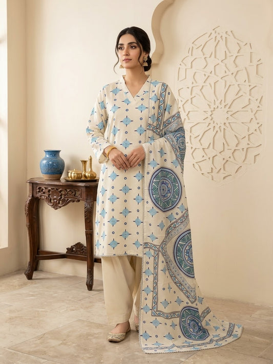 Linen 3-Piece Printed