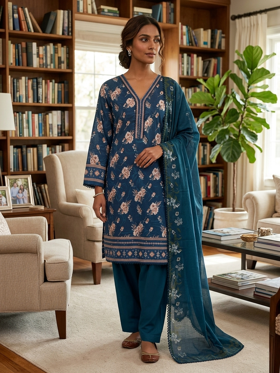 Lawn Printed Stitched