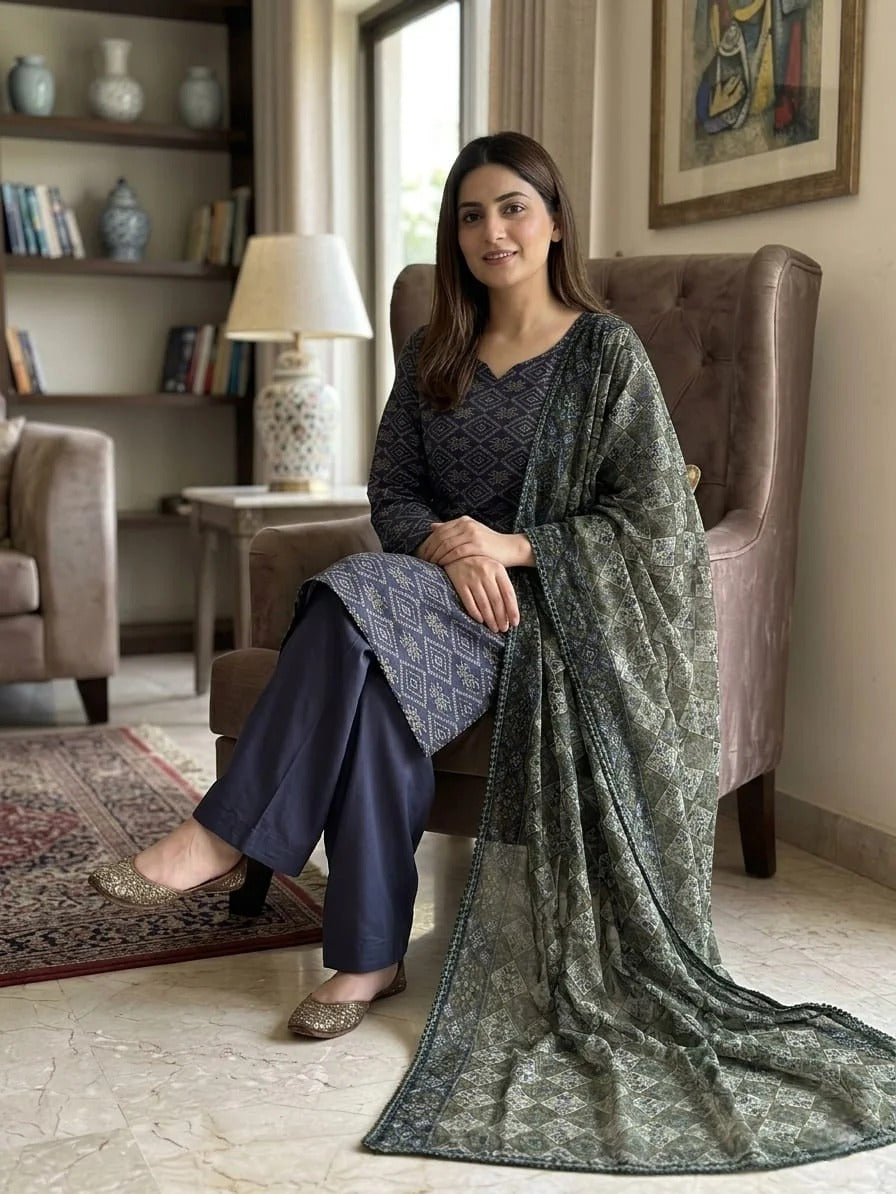 Lawn Printed Stitched