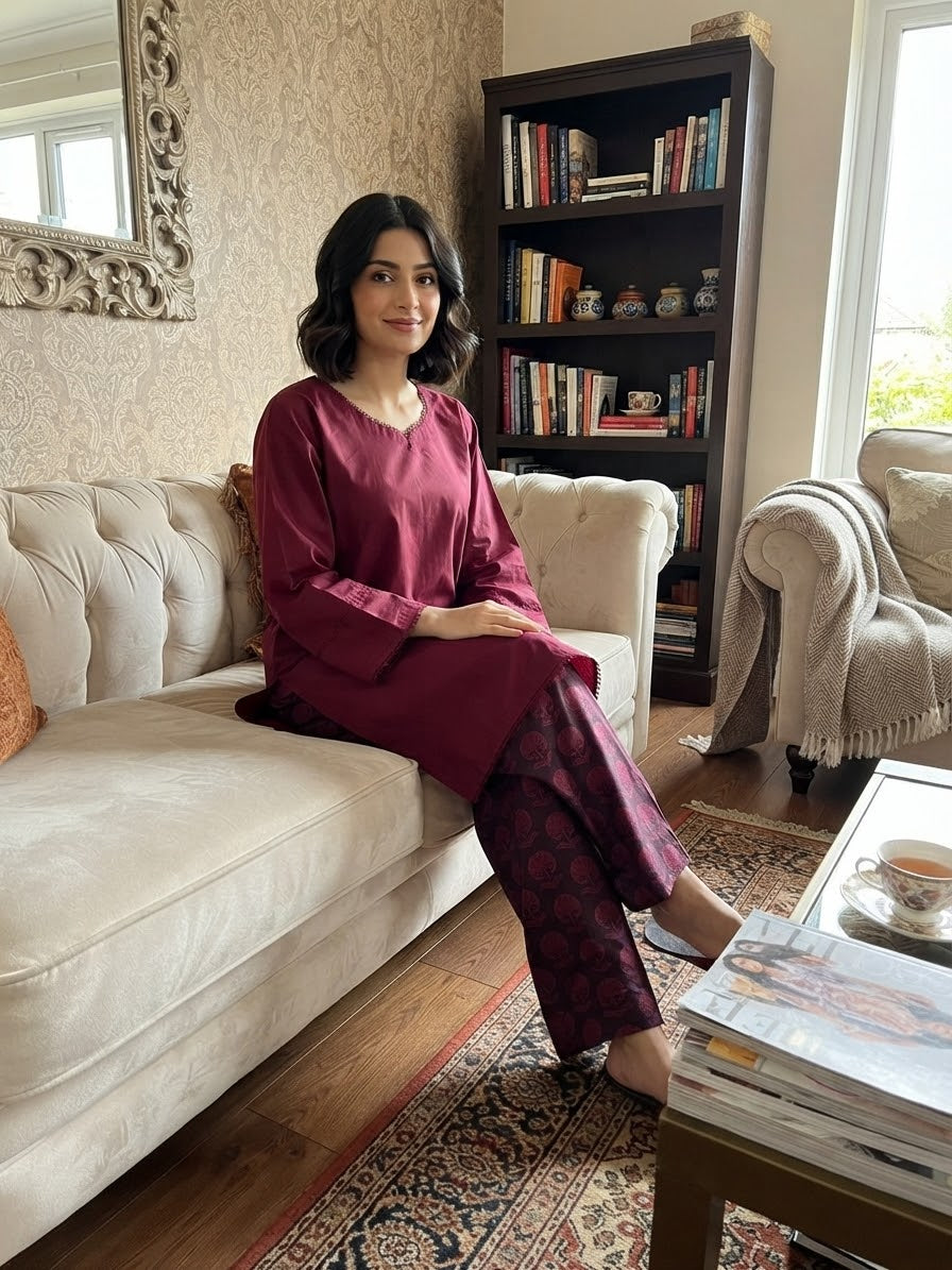 Lawn Farshi Shalwar