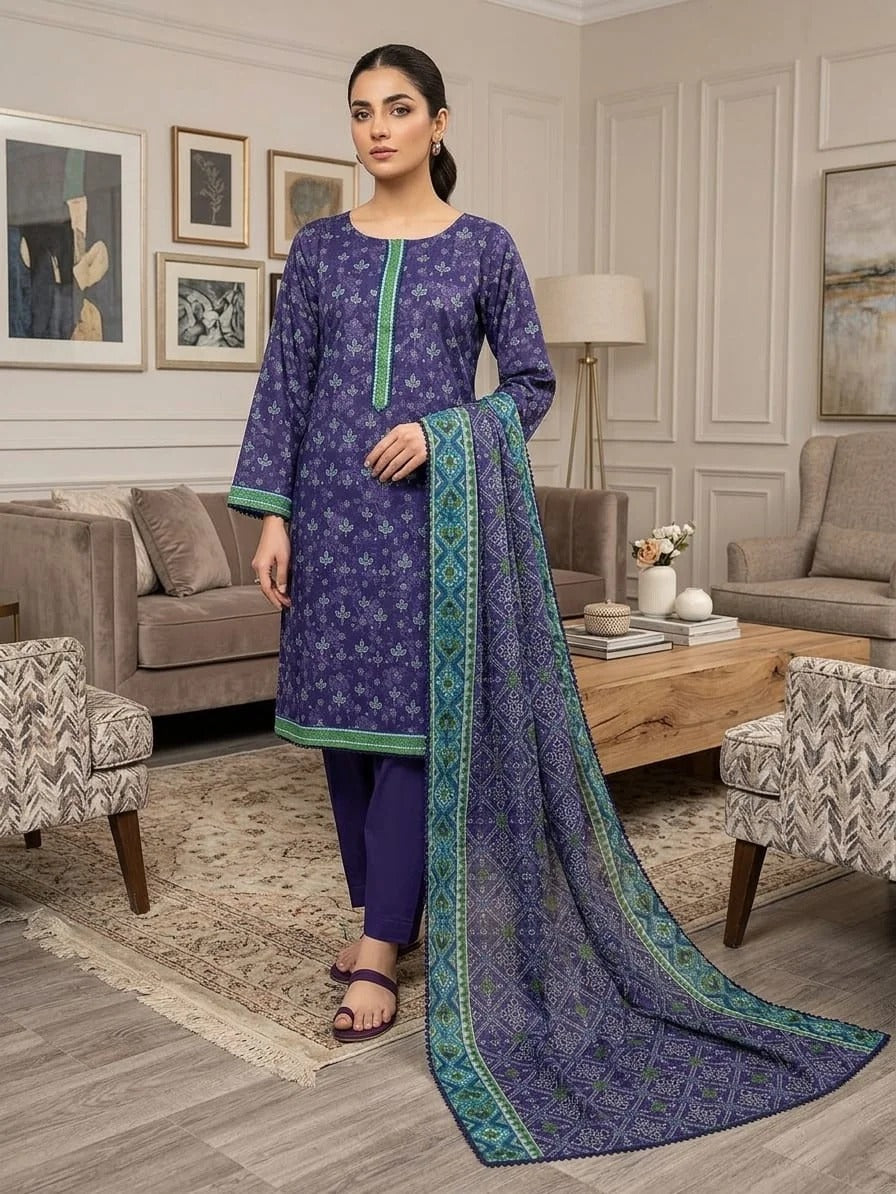 Lawn Printed Stitched