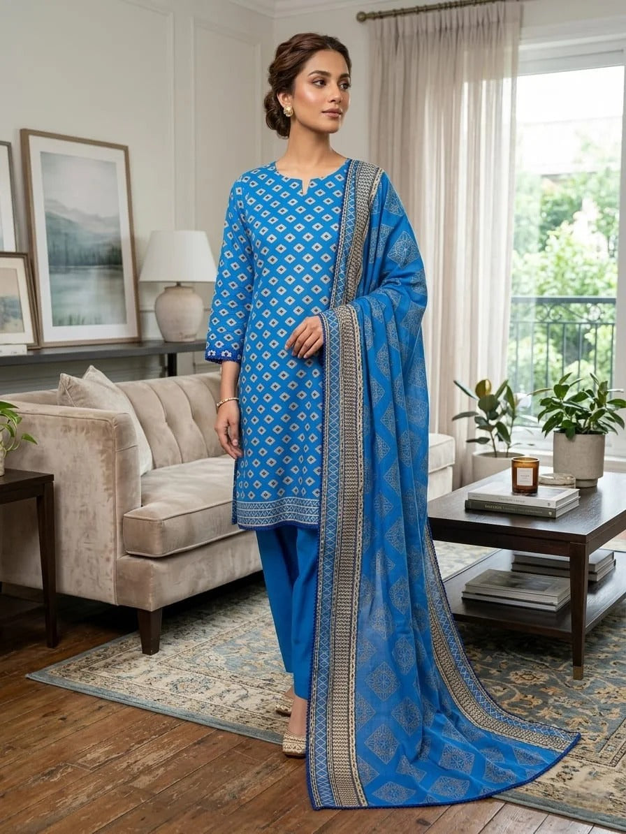 Lawn Printed Stitched