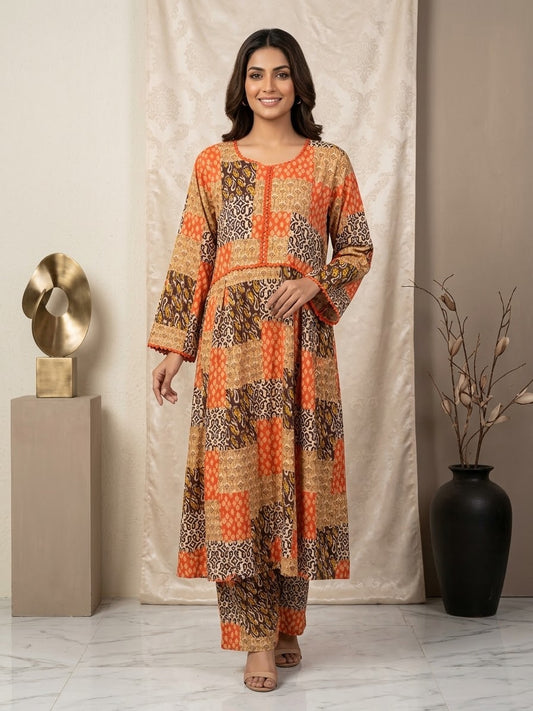 Linen Stitched Frock