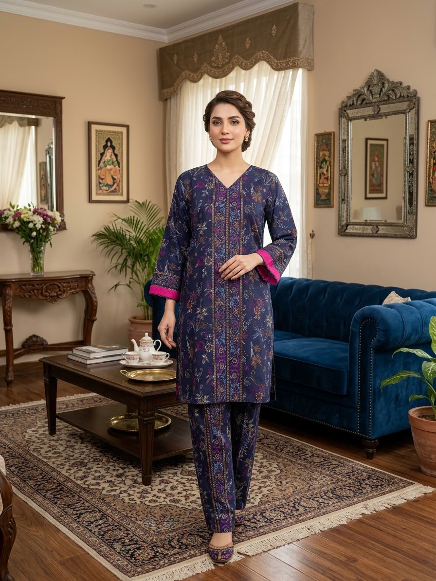 Linen Printed 2PC Co-Ord