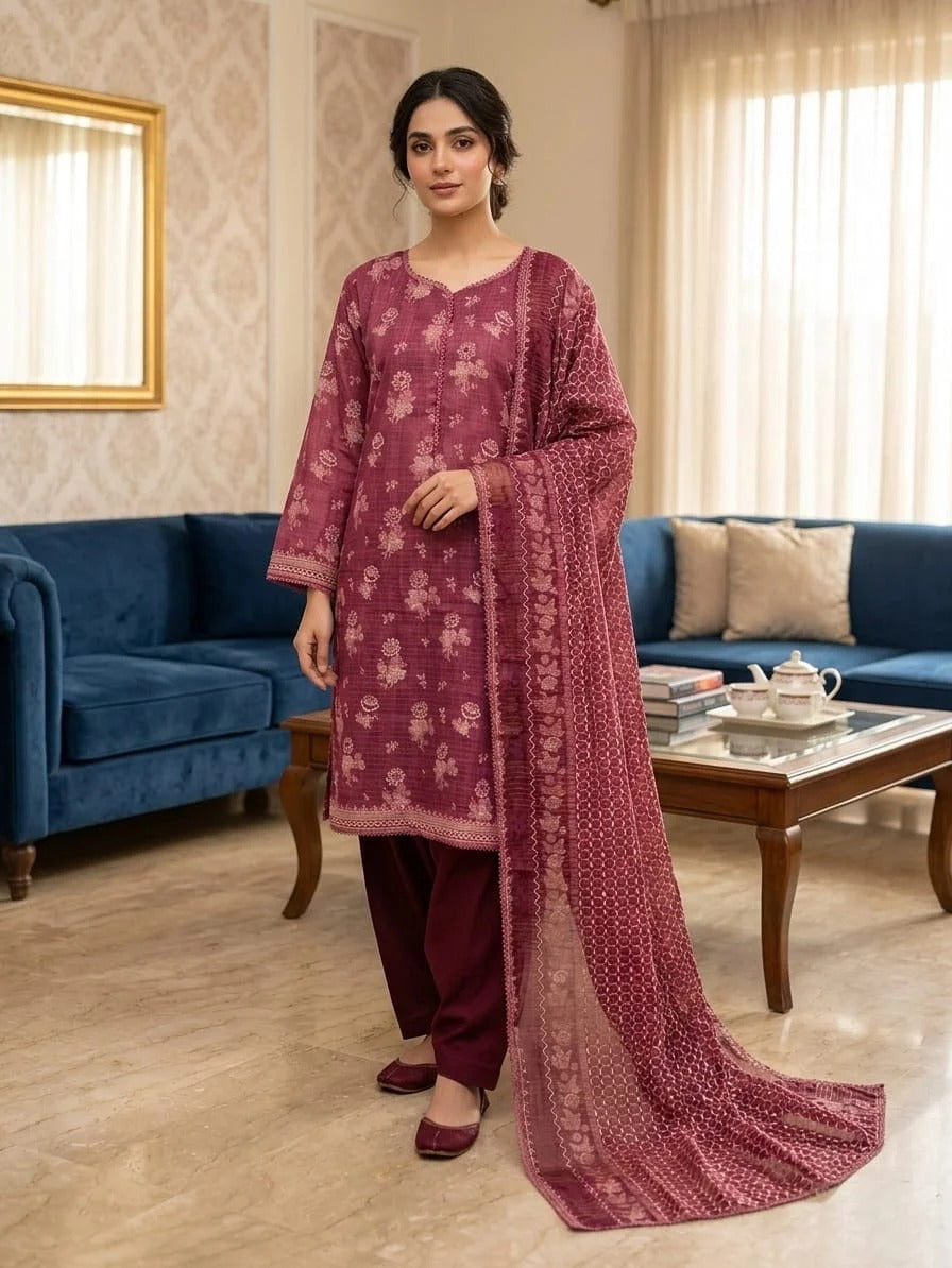 Lawn Printed Stitched