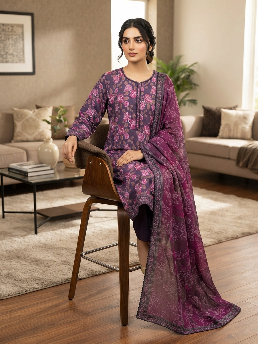 Linen 3-Piece Printed