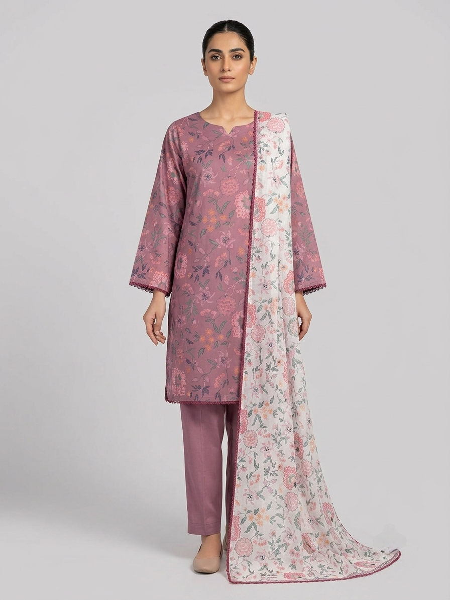 Lawn Printed Stitched