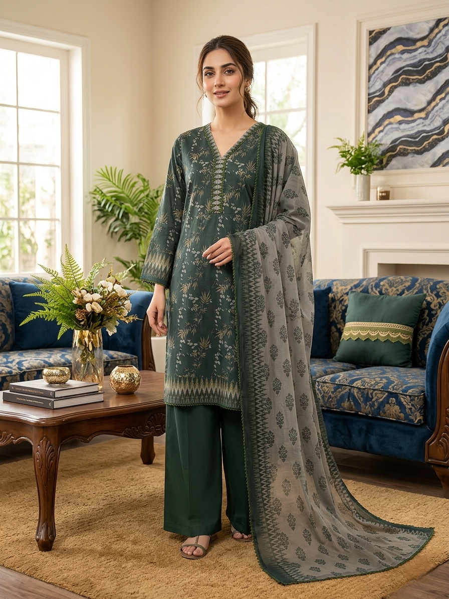 Lawn Printed Stitched