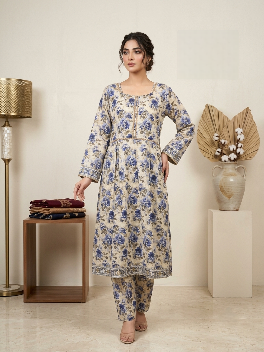 Lawn Stitched Frock