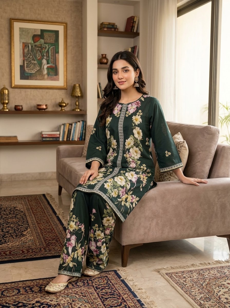 Linen Printed 2PC Co-Ord