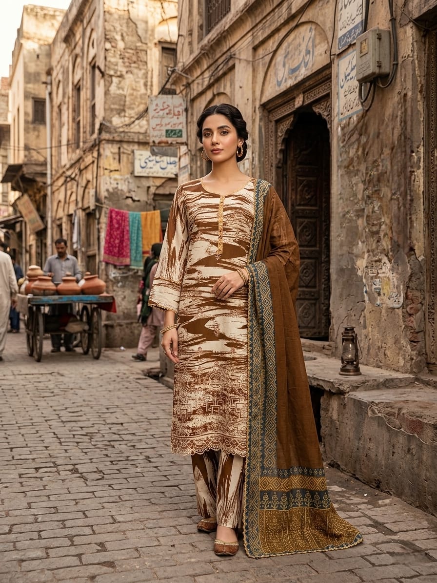 Lawn Chikenkari Cutwork Daman